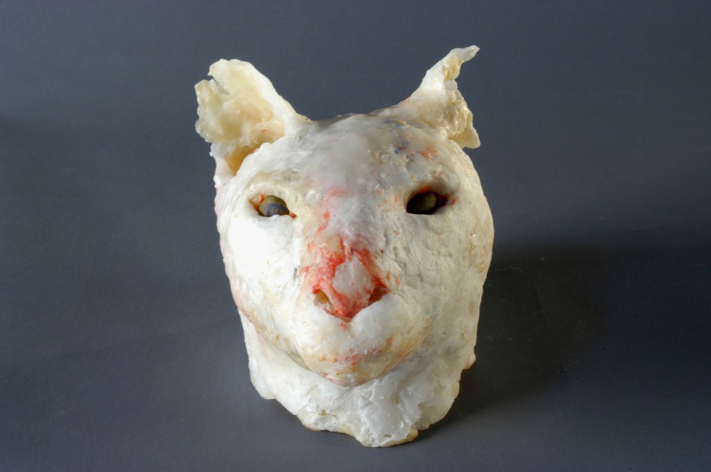 Jan Harrison, Cat With Raw Nose sculpture, 2006