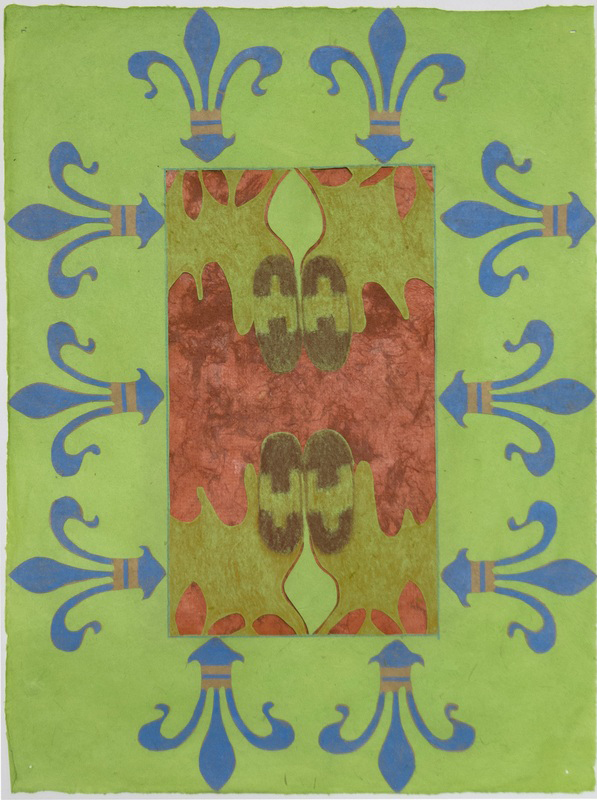 Margrit Lewczuk, Assyrian Walk, 14.5 x 20”, collage Margrit Lewczuk _Assyrian Walk, collage,