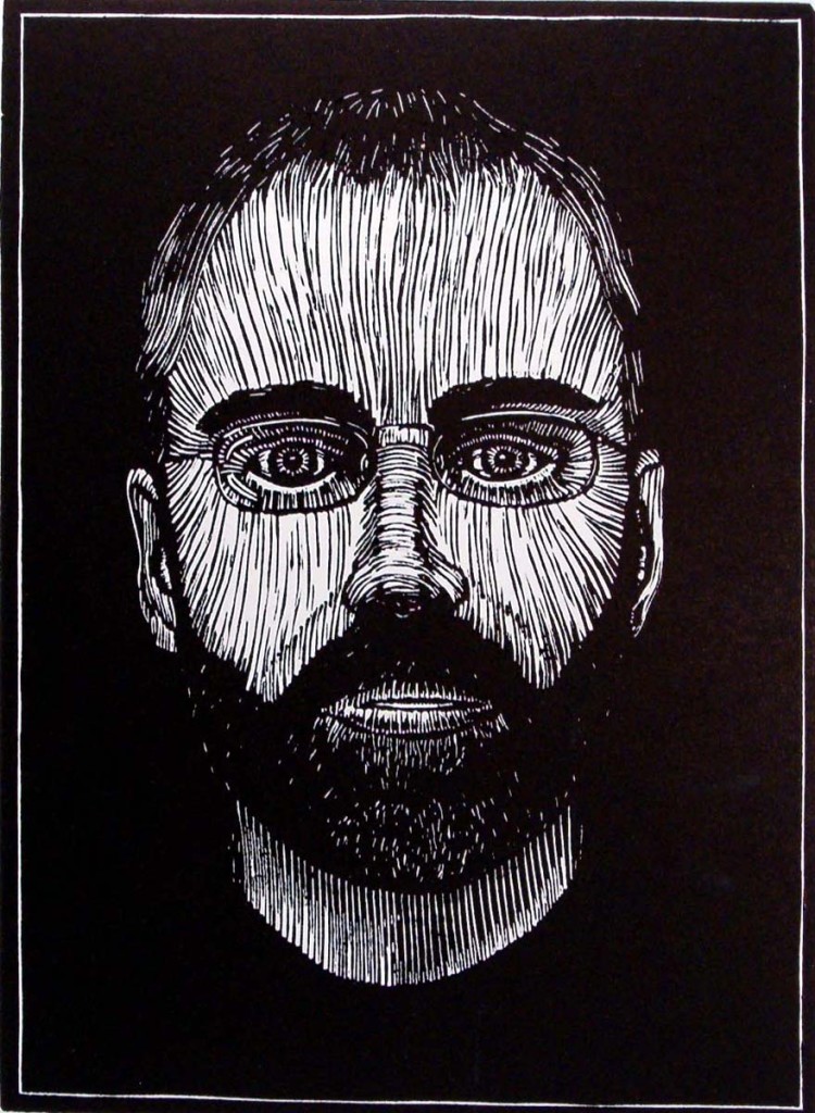 Mark Ciocca, “Self Portrait – woodcut 