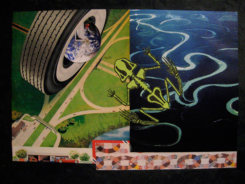 Christy Rupp, "Oil Change," 2010, cut paper collage, 11 x 16 in. Christy Rupp, "Oil Change," 2010, cut paper collage, 11 x 16 in.