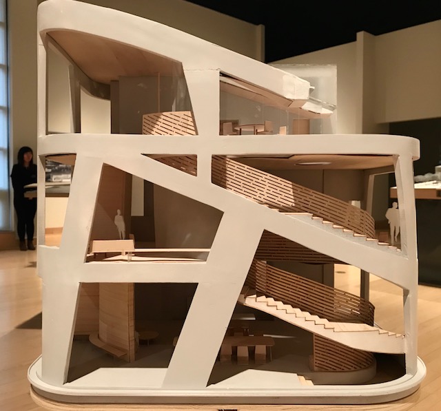 Study Model for Maggie’s Cancer Care Centre, London, 2015. Resin impregnated plaster 3D print, plywood, acrylic. Image courtesy of Steven Holl Architects. 