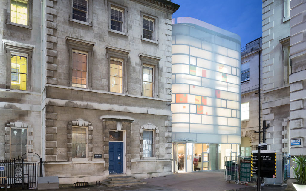 Maggie’s Cancer Care Centre at St. Barts. Use of image courtesy Steven Holl Architects. Photograph by Iwan Baan.